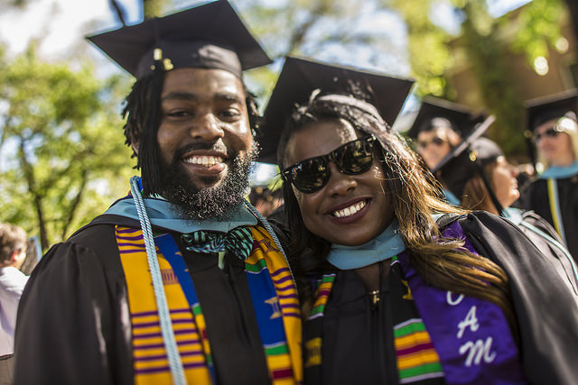Students at commencement